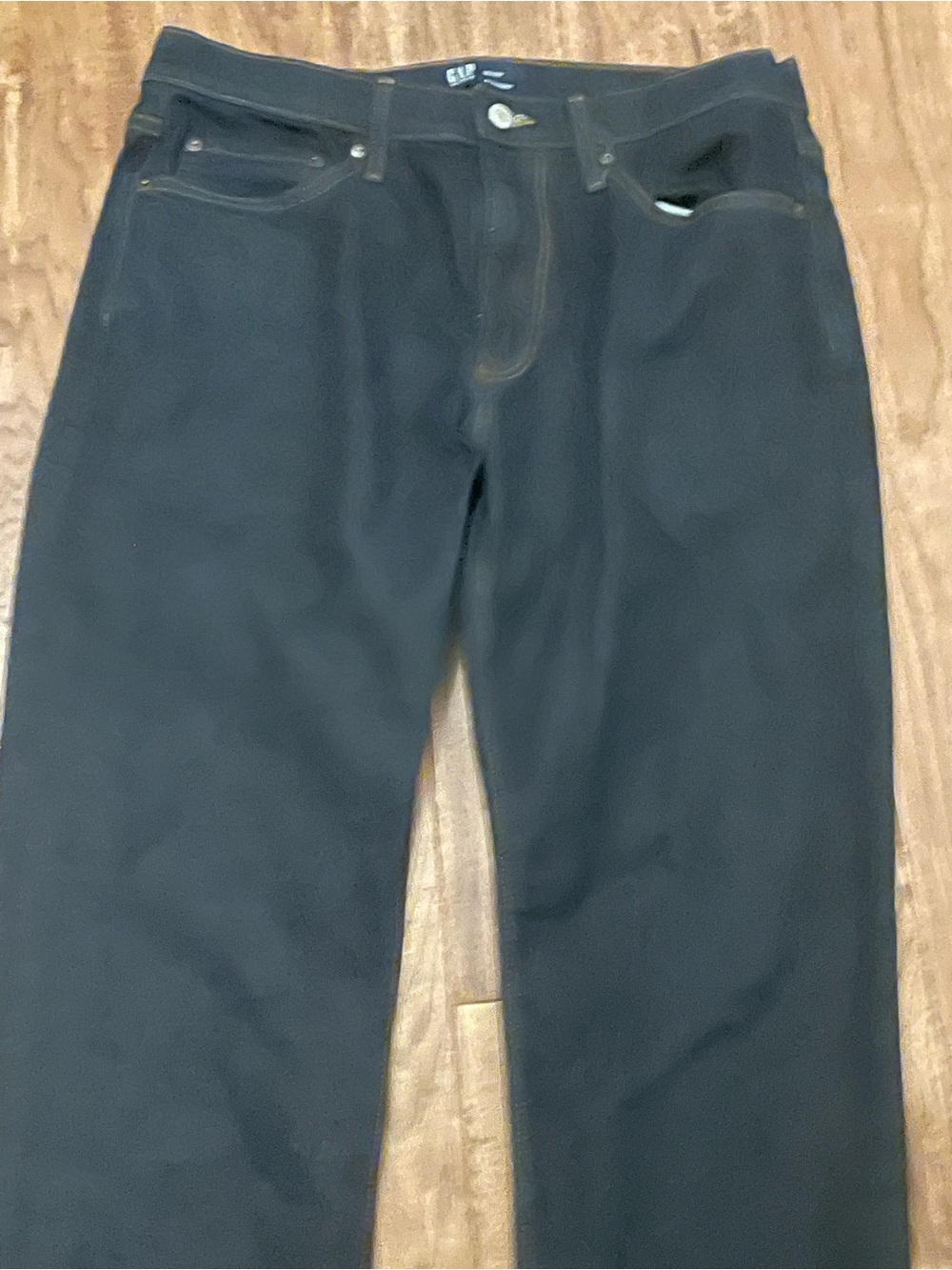 GAP Men's Black Straight-Leg Chinos